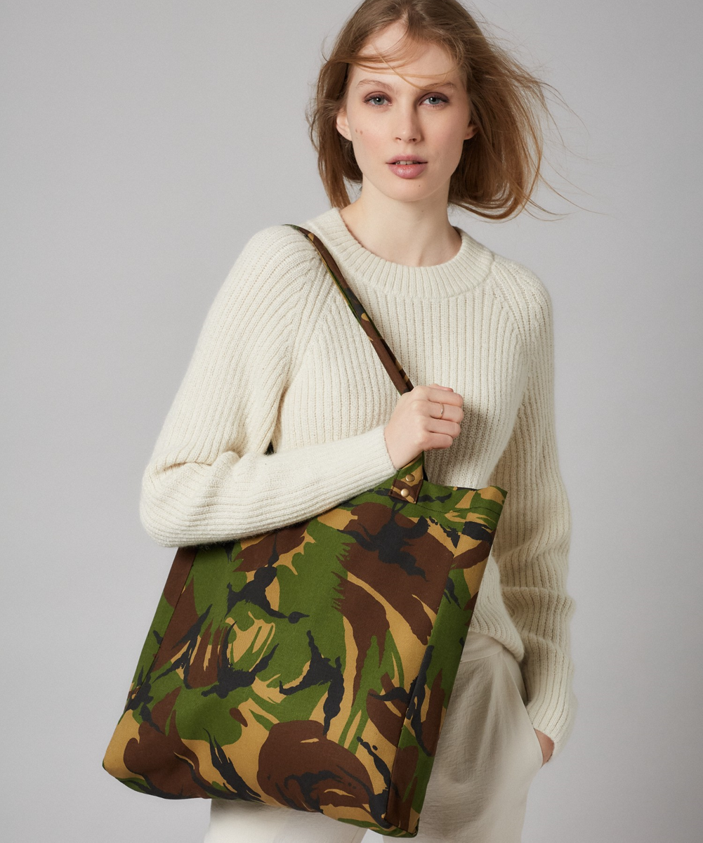 Camo Tote Bag Tote bag of strong camo fabric with internal