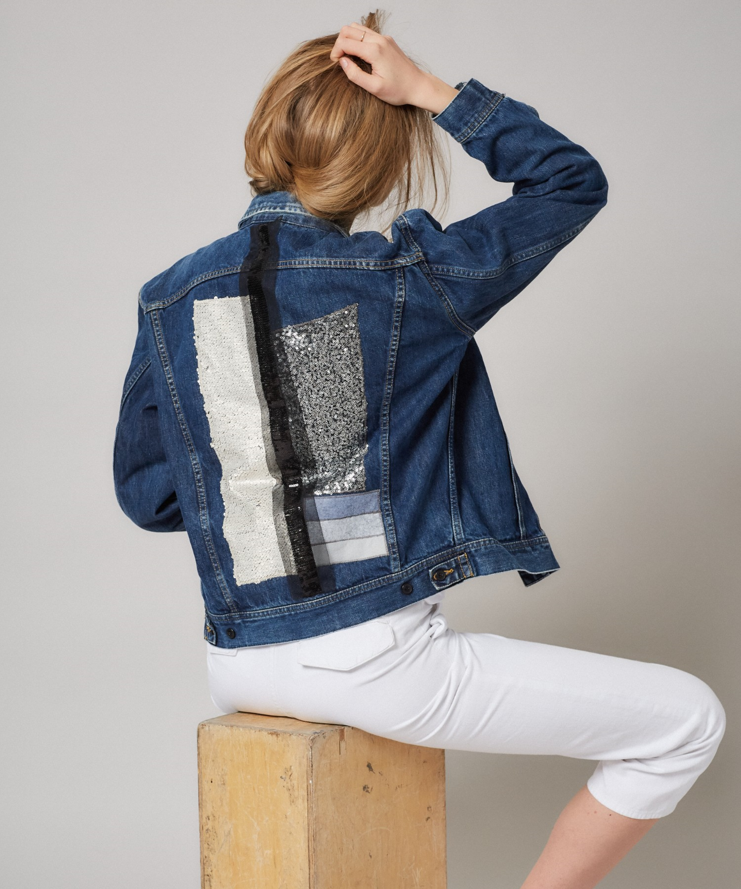 Wool denim 2025 jacket womens
