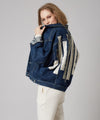 Custom vintage denim jacket - Lee, Levi, Wrangler, Diesel or similar. Matt white sequins on back.